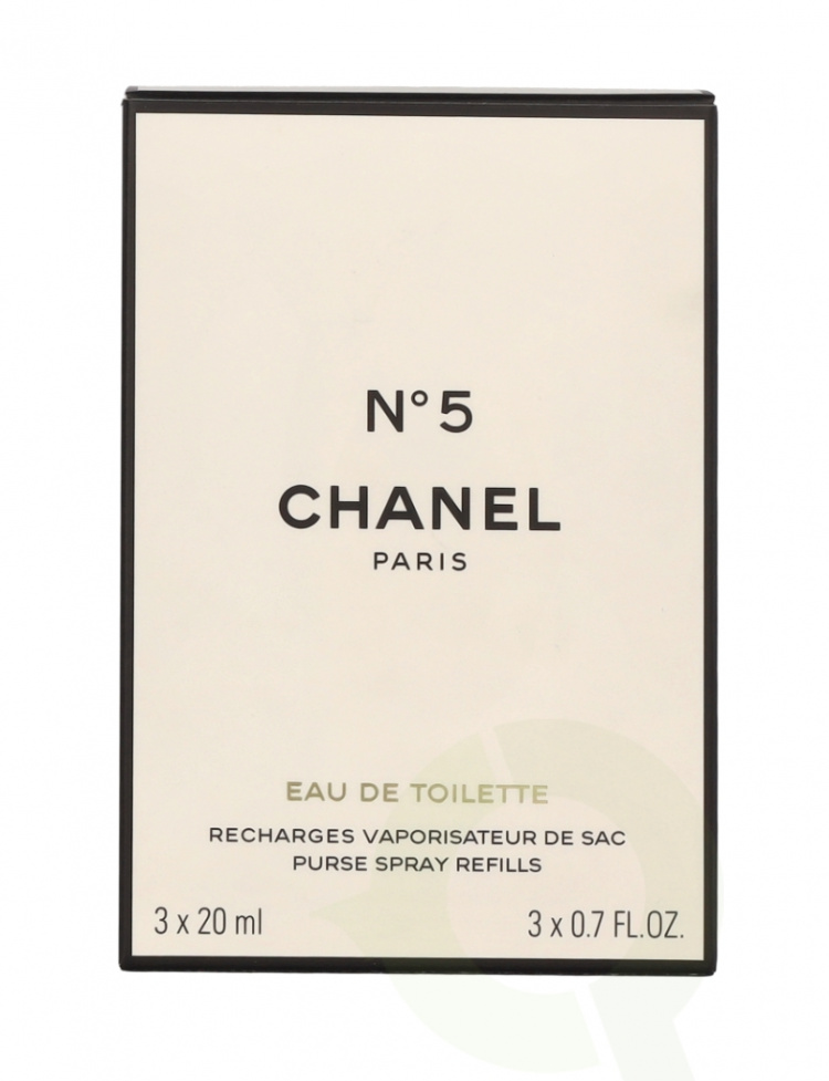 Chanel No 5 Giftset 60 ml 3x Edt Spray Refill 20Ml - Twist and Spray - Purse Spray
