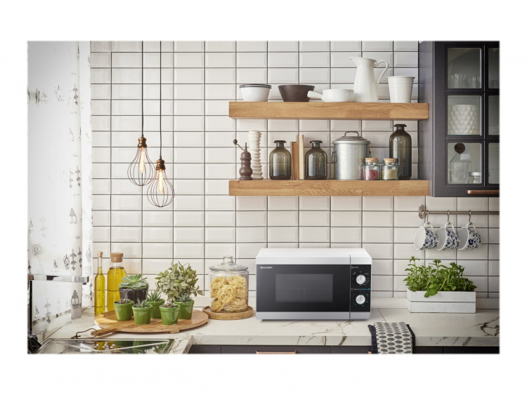 Sharp Microwave with Grill Freestanding 800W 20 liters White/Black