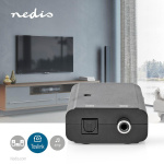 Nedis Digital Audio Converter | 1-way | Audio / video / data connections input: 1x S/PDIF | Audio / video / data connections output: TosLink Female | Manual | Black Nedis Digital Audio Converter | 1-way | Audio / video / data connections input: 1x S/PDIF | Audio / video / data connections output: TosLink Female | Manual | Black
