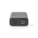Nedis Digital Audio Converter | 2-way | Audio / video / data connections input: 1x S/PDIF (RCA) Female / 1x Toslink Female | Audio / video / data connections output: 1x S/PDIF (RCA) Female / 1x TosLink Female | Manual | Black
