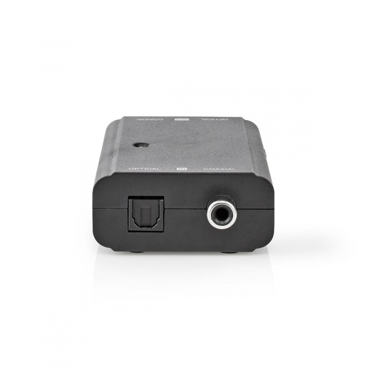 Nedis Digital Audio Converter | 2-way | Audio / video / data connections input: 1x S/PDIF (RCA) Female / 1x Toslink Female | Audio / video / data connections output: 1x S/PDIF (RCA) Female / 1x TosLink Female | Manual | Black