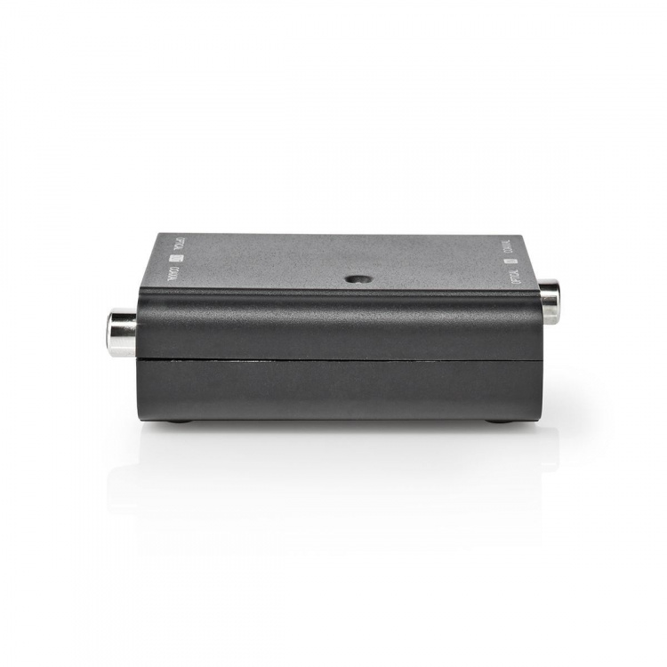 Nedis Digital Audio Converter | 2-way | Audio / video / data connections input: 1x S/PDIF (RCA) Female / 1x Toslink Female | Audio / video / data connections output: 1x S/PDIF (RCA) Female / 1x TosLink Female | Manual | Black