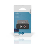 Nedis Digital Audio Converter | 1-way | Audio / video / data connections input: 2x RCA Male | Audio / video / data connections output: 1x S/PDIF (RCA) Female / 1x TosLink Female | Manual | Black