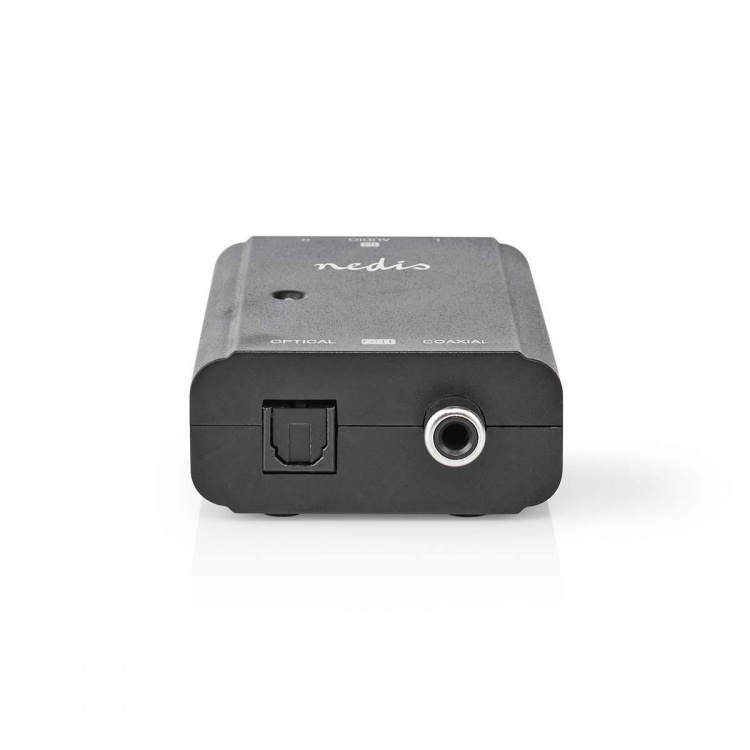 Nedis Digital Audio Converter | 1-way | Audio / video / data connections input: 2x RCA Male | Audio / video / data connections output: 1x S/PDIF (RCA) Female / 1x TosLink Female | Manual | Black