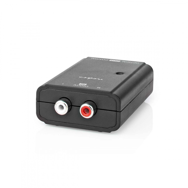 Nedis Digital Audio Converter | 1-way | Audio / video / data connections input: 2x RCA Male | Audio / video / data connections output: 1x S/PDIF (RCA) Female / 1x TosLink Female | Manual | Black