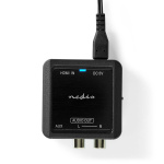 Nedis Digital Audio Converter | 1-way | Audio / video / data connections input: HDMI™ Input | Audio / video / data connections output: 1x 3.5 mm / 2x (2x RCA Female) | Automatic | Anthracite