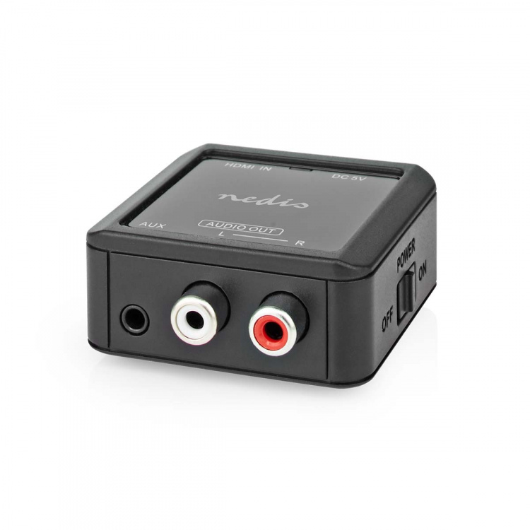Nedis Digital Audio Converter | 1-way | Audio / video / data connections input: HDMI™ Input | Audio / video / data connections output: 1x 3.5 mm / 2x (2x RCA Female) | Automatic | Anthracite