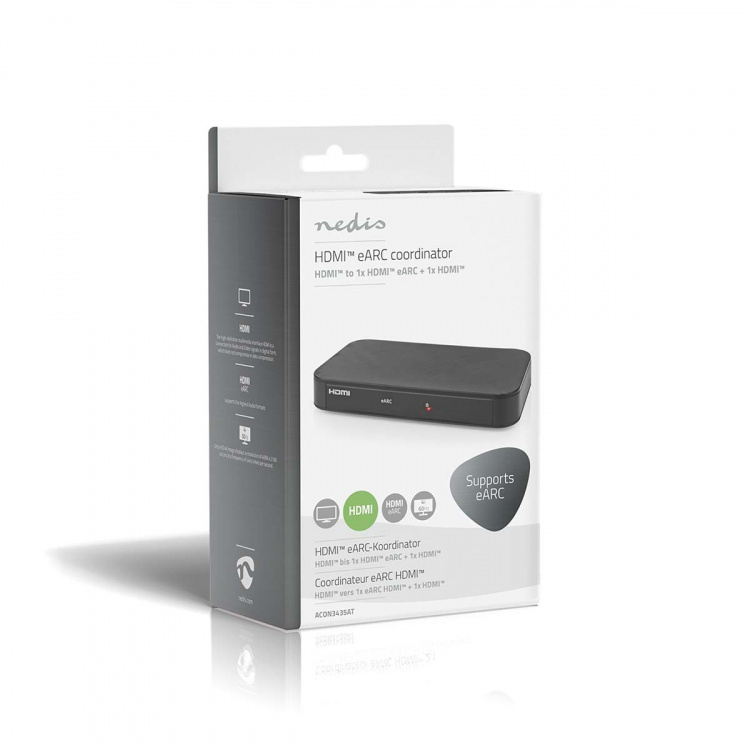 Nedis Digital Audio Converter | 2-way | Audio / video / data connections input: DC Power / 1x HDMI™ Input | Audio / video / data connections output: 2x HDMI™ Output | Automatic | Anthracite Nedis Digital Audio Converter | 2-way | Audio / video / data connections input: DC Power / 1x HDMI™ Input | Audio / video / data connections output: 2x HDMI™ Output | Automatic | Anthracite