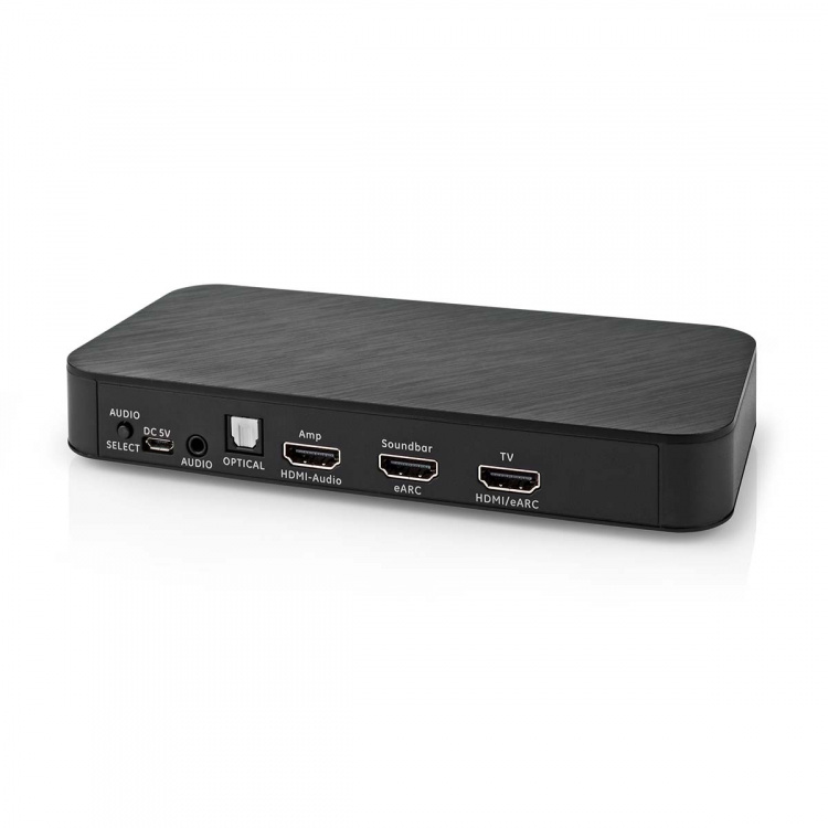 Nedis Digital Audio Converter | 2-way | Audio / video / data connections input: DC Power / 1x HDMI™ Input | Audio / video / data connections output: 1x 3.5 mm / 1x TosLink / 3x HDMI™ Output | Automatic / Push Button | Anthracite Nedis Digital Audio Converter | 2-way | Audio / video / data connections input: DC Power / 1x HDMI™ Input | Audio / video / data connections output: 1x 3.5 mm / 1x TosLink / 3x HDMI™ Output | Automatic / Push Button | Anthracite