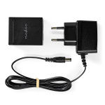 Nedis Digital Audio Switch | 2-way | Audio / video / data connections input: DC Power / 2x TosLink | Audio / video / data connections output: TosLink Female | Manual / Switch | Metal | Black