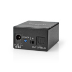 Nedis Digital Audio Switch | 2-way | Audio / video / data connections input: DC Power / 2x TosLink | Audio / video / data connections output: TosLink Female | Manual / Switch | Metal | Black