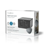 Nedis Digital Audio Switch | 2-way | Audio / video / data connections input: DC Power / 2x TosLink | Audio / video / data connections output: TosLink Female | Manual / Switch | Metal | Black