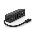 Nedis USB Hub | 1x USB-C™ | 3x USB A Female | 5 port(s) | USB 3.2 Gen 1 | USB Powered | 5 Gbps | SD & MicroSD
