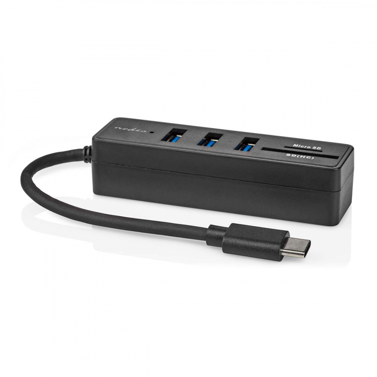 Nedis USB Hub | 1x USB-C™ | 3x USB A Female | 5 port(s) | USB 3.2 Gen 1 | USB Powered | 5 Gbps | SD & MicroSD