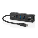 Nedis USB Hub | 1x USB-C™ | 3x USB A Female | 5 port(s) | USB 3.2 Gen 1 | USB Powered | 5 Gbps | SD & MicroSD