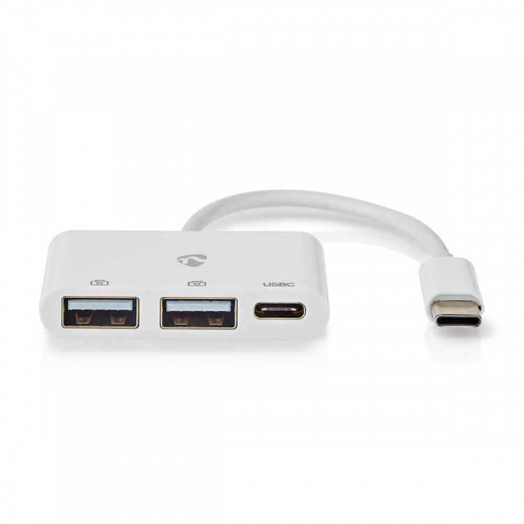 Nedis USB Hub | 1x USB-C™ | 1x USB-C™ / 2x USB 2.0 A Female | 3 port(s) | USB Powered