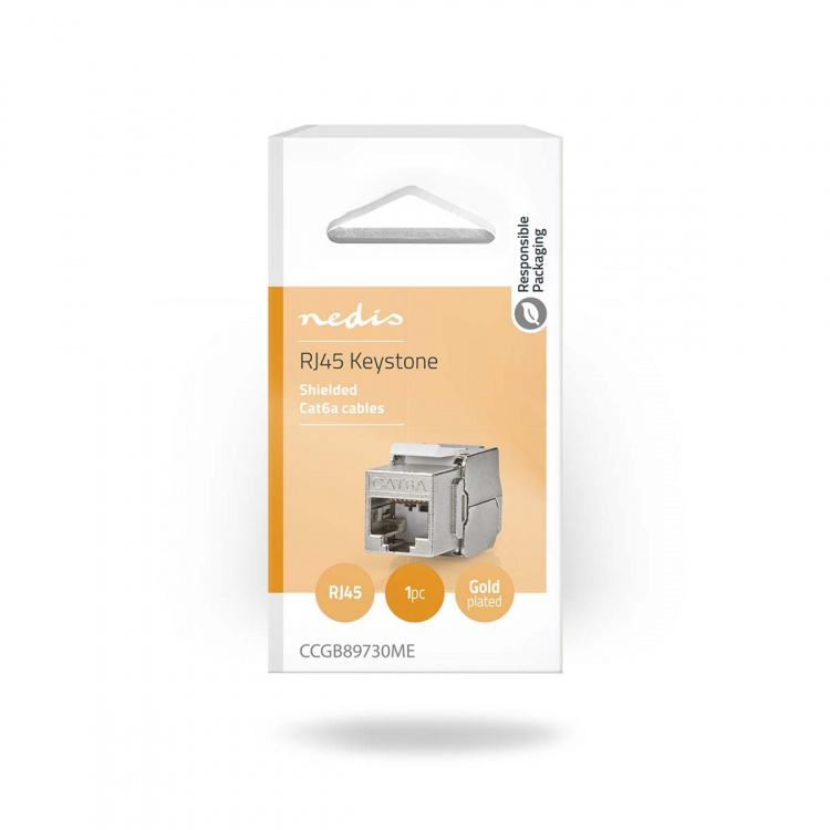 Nedis Keystone | CAT6a | RJ45 Female | S/FTP | Metal | Box