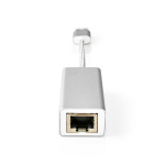 Nedis USB Network Adapter | USB 3.2 Gen 1 | 1 Gbps | USB-A Male | RJ45 Female | 0.20 m | Round | Gold Plated | Bare Copper | Silver | Cover Window Box