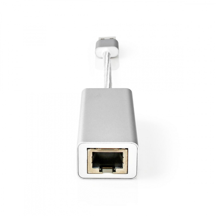 Nedis USB Network Adapter | USB 3.2 Gen 1 | 1 Gbps | USB-A Male | RJ45 Female | 0.20 m | Round | Gold Plated | Bare Copper | Silver | Cover Window Box