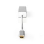 Nedis USB Network Adapter | USB 3.2 Gen 1 | 1 Gbps | USB-C™ Male | RJ45 Female | 0.20 m | Round | Gold Plated | Tinned Copper | Silver | Cover Window Box Nedis USB Network Adapter | USB 3.2 Gen 1 | 1 Gbps | USB-C™ Male | RJ45 Female | 0.20 m | Round | Gold Plated | Tinned Copper | Silver | Cover Window Box