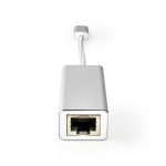 Nedis USB Network Adapter | USB 3.2 Gen 1 | 1 Gbps | USB-C™ Male | RJ45 Female | 0.20 m | Round | Gold Plated | Tinned Copper | Silver | Cover Window Box Nedis USB Network Adapter | USB 3.2 Gen 1 | 1 Gbps | USB-C™ Male | RJ45 Female | 0.20 m | Round | Gold Plated | Tinned Copper | Silver | Cover Window Box