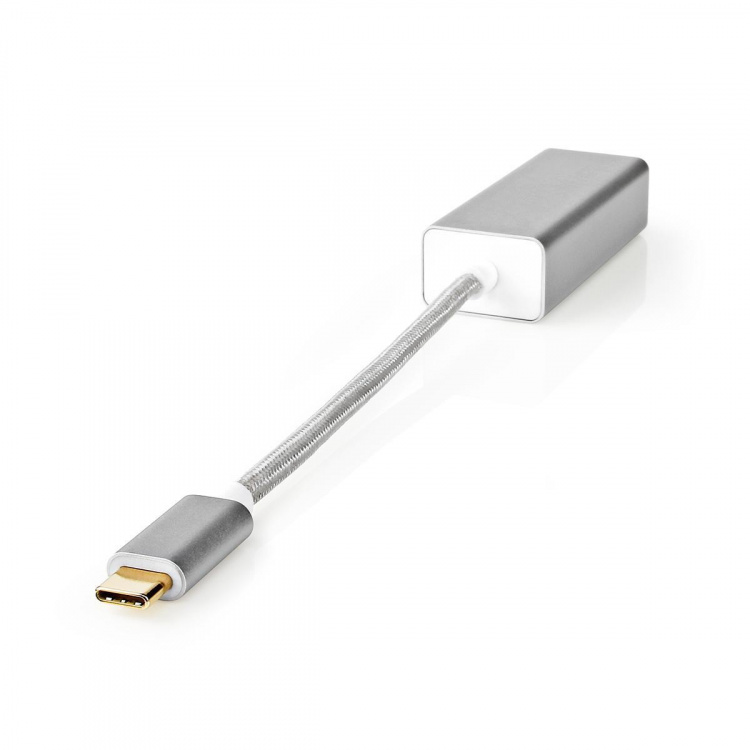 Nedis USB Network Adapter | USB 3.2 Gen 1 | 1 Gbps | USB-C™ Male | RJ45 Female | 0.20 m | Round | Gold Plated | Tinned Copper | Silver | Cover Window Box Nedis USB Network Adapter | USB 3.2 Gen 1 | 1 Gbps | USB-C™ Male | RJ45 Female | 0.20 m | Round | Gold Plated | Tinned Copper | Silver | Cover Window Box