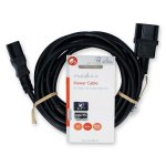 Nedis Power Cable | IEC-320-C14 | IEC-320-C13 | Straight | Straight | Nickel Plated | 3.00 m | Round | PVC | Black | Label