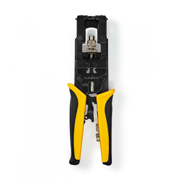 Nedis Antenna Cable Installation Tool | Crimp Plier Tool | Black / Yellow | ABS / Steel