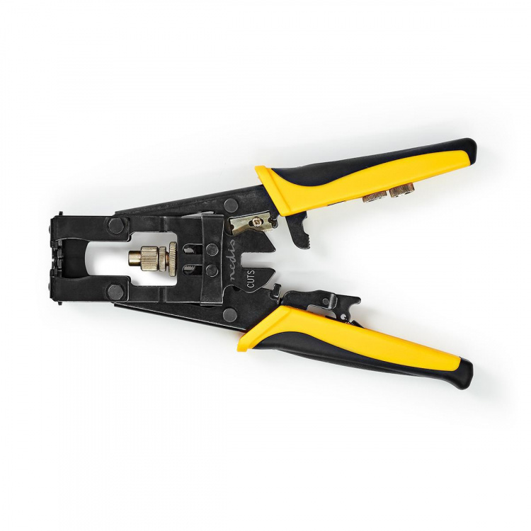 Nedis Antenna Cable Installation Tool | Crimp Plier Tool | Black / Yellow | ABS / Steel