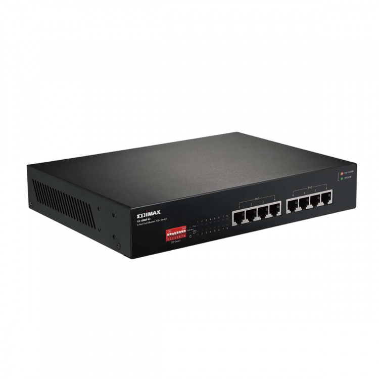 Edimax Long Range 8-Port Gigabit PoE+ Switch with DIP Switch