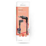 Nedis Power Cable | Euro Male | IEC-320-C7 | Angled | Angled Left | Nickel Plated | 3.00 m | Round | PVC | Black | Box