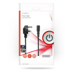Nedis UK Power Cable | UK Male | IEC-320-C7 | 5.00 m | Yes | 2 x 0.75 mm² | Copper | Round | Nickel Plated | UK | PVC | Power plug: Type G | 250 V AC | 3 A | Black