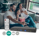 Nedis HDMI™ Extractor | 2x HDMI™ Input | TosLink Female / 1x 3.5 mm / 1x HDMI™ Output / 2x RCA | Maximum resolution: 4K@60Hz | 18 Gbps | Metal | Anthracite | Box