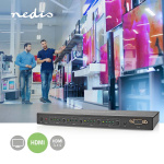 Nedis HDMI™ Matrix Switch | 4 x 4 port(s) | DC Power / 1x RS232 / 4x HDMI™ Input | 4x HDMI™ Output | 4K@60Hz | 18 Gbps | Remote controlled | Metal | Black Nedis HDMI™ Matrix Switch | 4 x 4 port(s) | DC Power / 1x RS232 / 4x HDMI™ Input | 4x HDMI™ Output | 4K@60Hz | 18 Gbps | Remote controlled | Metal | Black