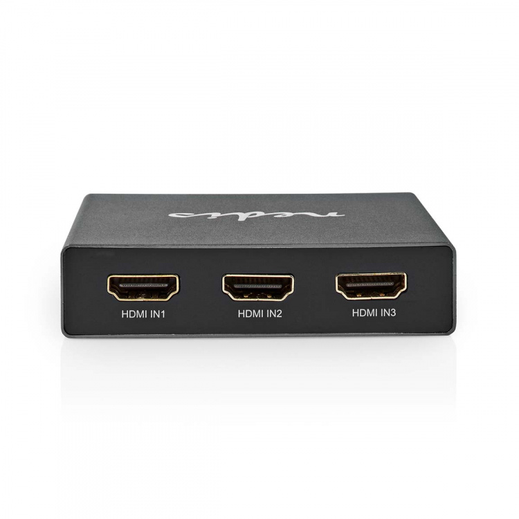 Nedis HDMI™ Switch | 3 port(s) | 3x HDMI™ Input | 1x HDMI™ Output | 8K@60Hz | 45 Gbps | Remote controlled | Aluminium | Anthracite Nedis HDMI™ Switch | 3 port(s) | 3x HDMI™ Input | 1x HDMI™ Output | 8K@60Hz | 45 Gbps | Remote controlled | Aluminium | Anthracite