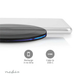 Nedis Wireless Charger | 5 / 7.5 / 10 / 15 W | 2 A | LED-indicator in use | Including cable | USB Type-A | 1.00 m