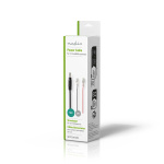 Nedis Power Cable | DC Female | F1 | Straight | Straight | Copper | 2.00 m | Round | PVC | Black | Gift Box