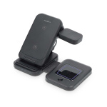 Nedis Wireless Charger | 3-in-1 | 15 W | LED-indicator in use | Including cable | USB-A / USB-C™ | 1.00 m