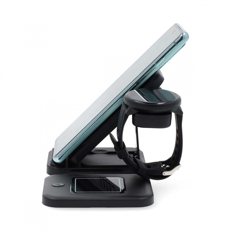 Nedis Wireless Charger | 3-in-1 | 15 W | LED-indicator in use | Including cable | USB-A / USB-C™ | 1.00 m