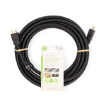 Nedis Ultra High Speed HDMI™ Cable | HDMI™ Connector | HDMI™ Connector | 8K@60Hz | 48 Gbps | 5.00 m | Round | 8.3 mm | Black | Label Nedis Ultra High Speed HDMI™ Cable | HDMI™ Connector | HDMI™ Connector | 8K@60Hz | 48 Gbps | 5.00 m | Round | 8.3 mm | Black | Label