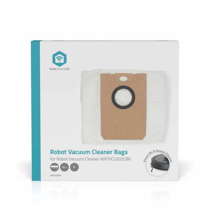 Nedis Vacuum Cleaner Bag | 5 pcs | Synthetic | Most sold for: Nedis® WIFIVCL002CBK | White