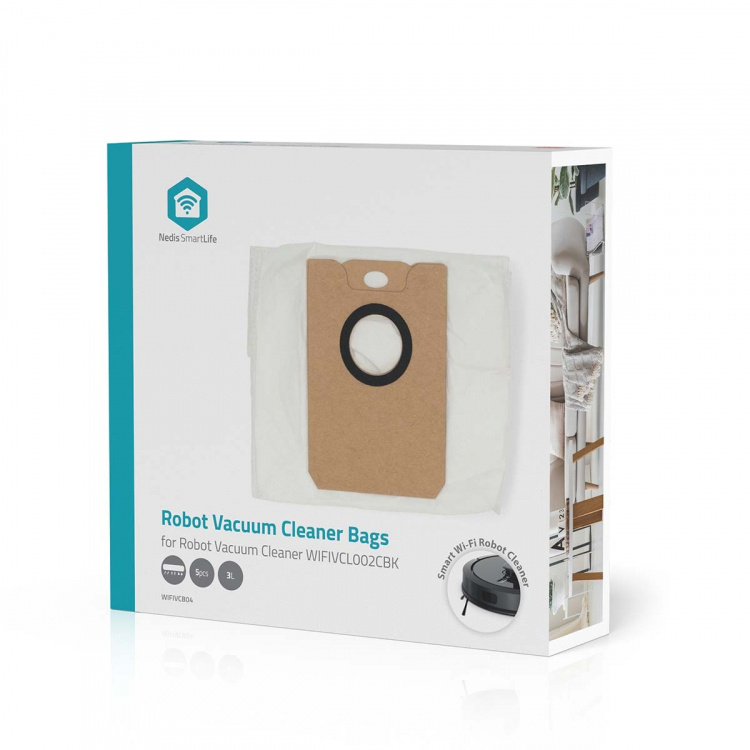 Nedis Vacuum Cleaner Bag | 5 pcs | Synthetic | Most sold for: Nedis® WIFIVCL002CBK | White