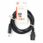 Nedis Power Cable | Italy Male | IEC-320-C13 | Straight | Straight | Nickel Plated | 2.00 m | Round | PVC | Black | Label
