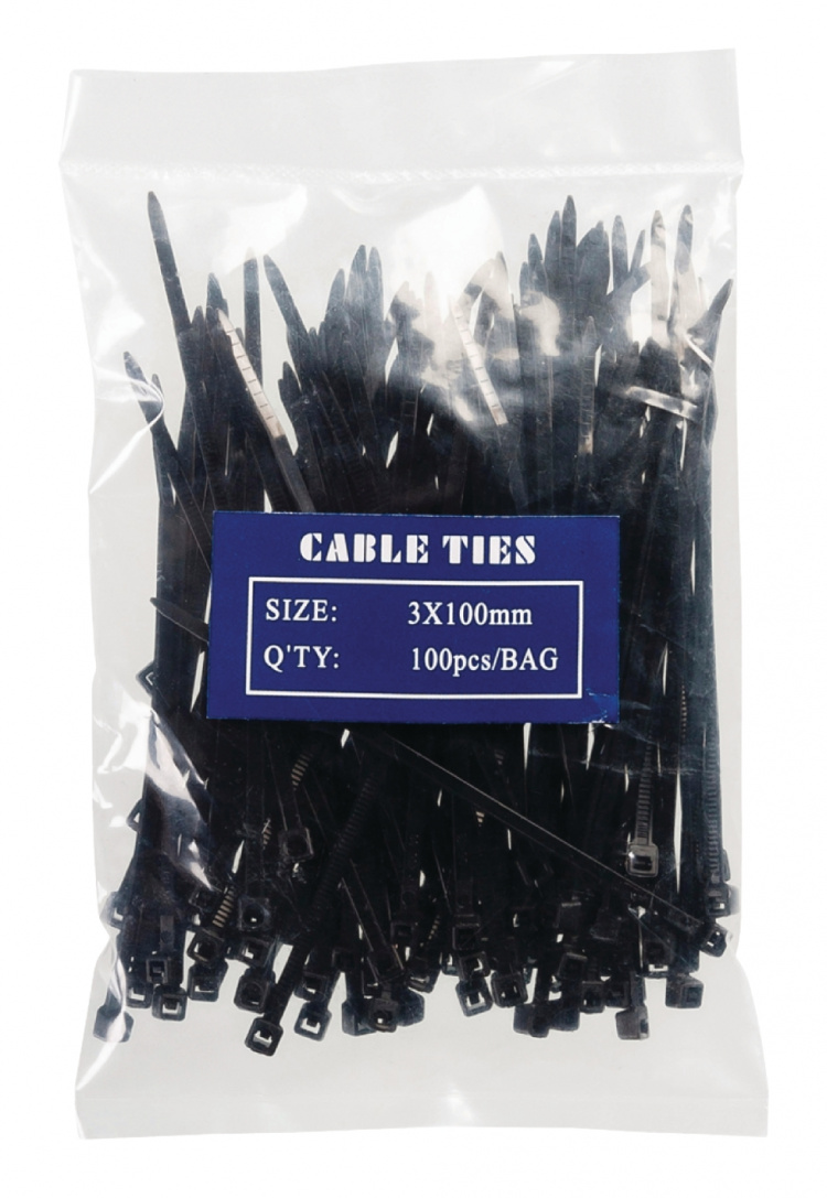 Nedis Cable Ties | 100 mm | 100 pcs | Black