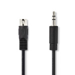 Nedis DIN Audio Cable | DIN 5-Pin Male | 3.5 mm Male | Nickel Plated | 2.00 m | Round | PVC | Black | Label Nedis DIN Audio Cable | DIN 5-Pin Male | 3.5 mm Male | Nickel Plated | 2.00 m | Round | PVC | Black | Label