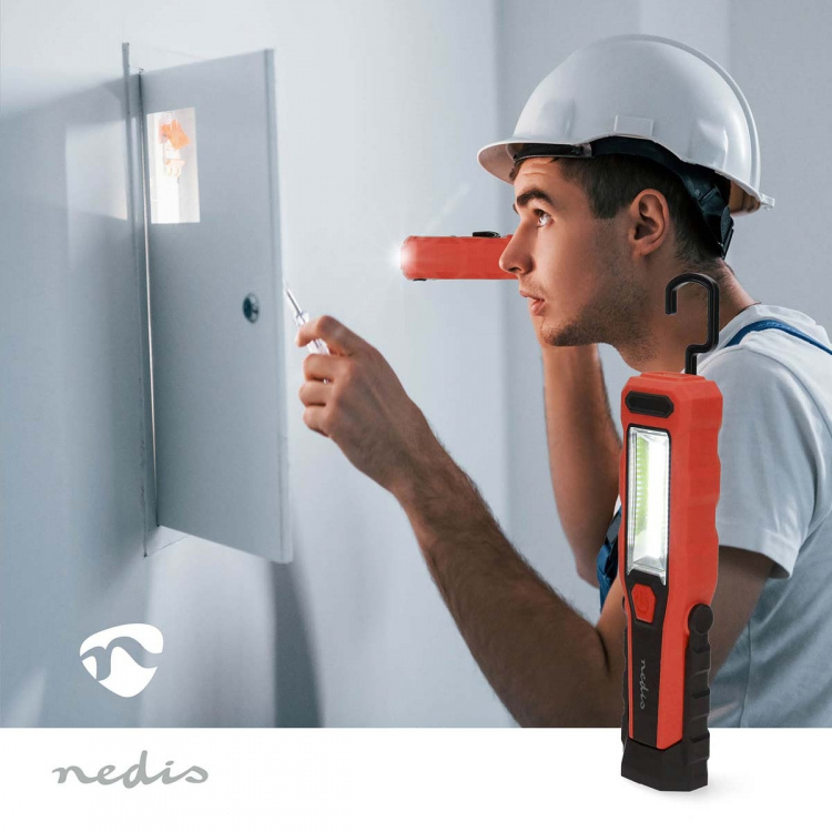 Nedis Work Lamp | 4 W | Battery Powered | 5 V DC | N/A | Rechargeable | Light duration: 5 h | 300 lm | Light range: 20 m