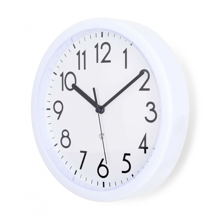 Nedis Wall Clock | Diameter: 220 mm | Plastic | White