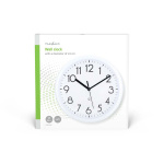 Nedis Wall Clock | Diameter: 220 mm | Plastic | White
