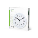 Nedis Wall Clock | Diameter: 220 mm | Plastic | White
