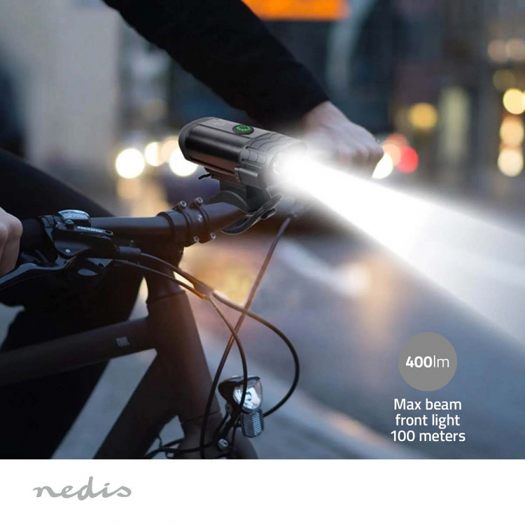 Nedis Bicycle Light | Battery Powered | 5 V DC | 3 W | Batteries included | Rechargeable | 100 m | 110 ° Nedis Bicycle Light | Battery Powered | 5 V DC | 3 W | Batteries included | Rechargeable | 100 m | 110 °